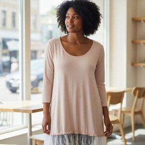 Leshop Large Blush Pink Lightweight Lace Dress